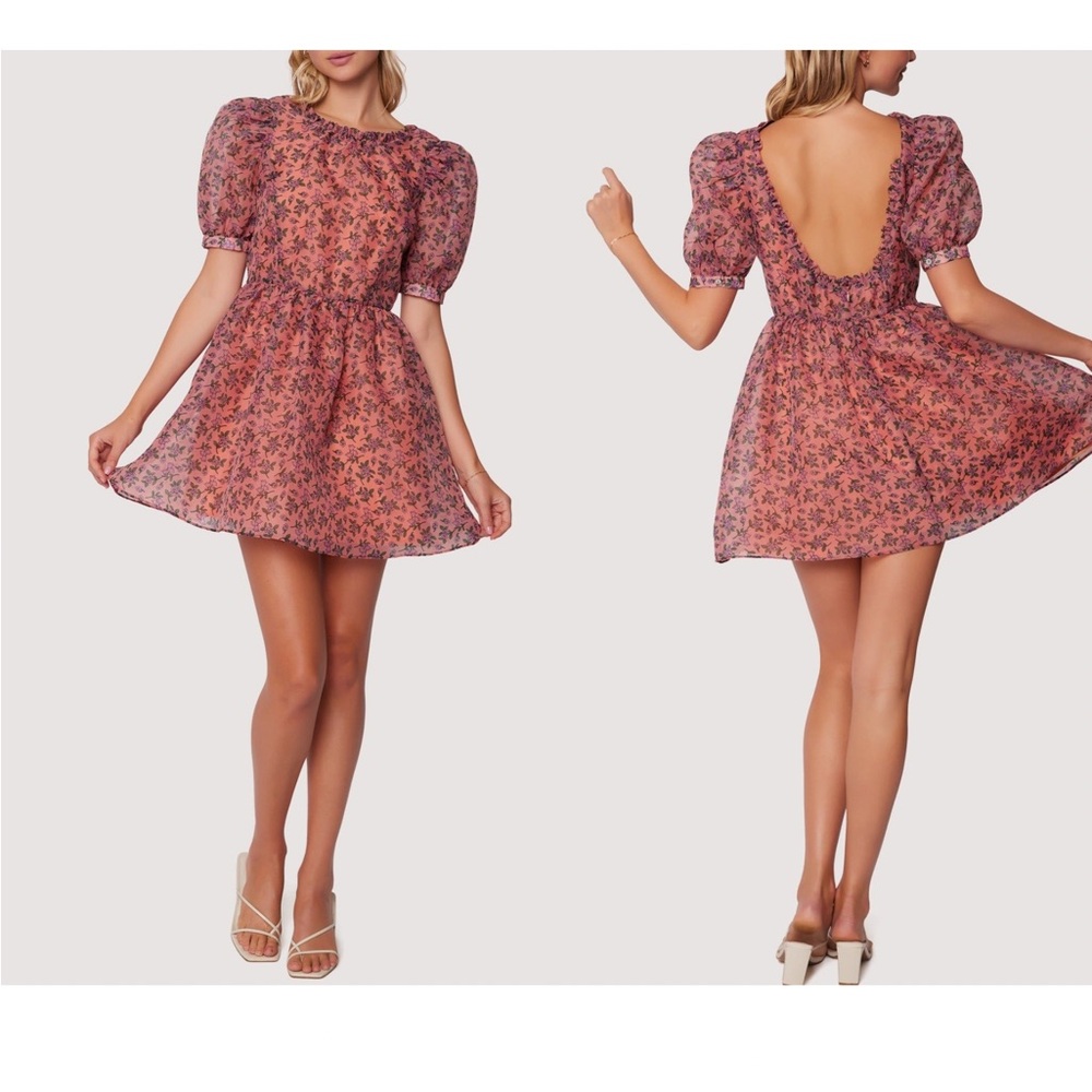 Lost + Wonder Floral Puff Sleeve Dress Size Small